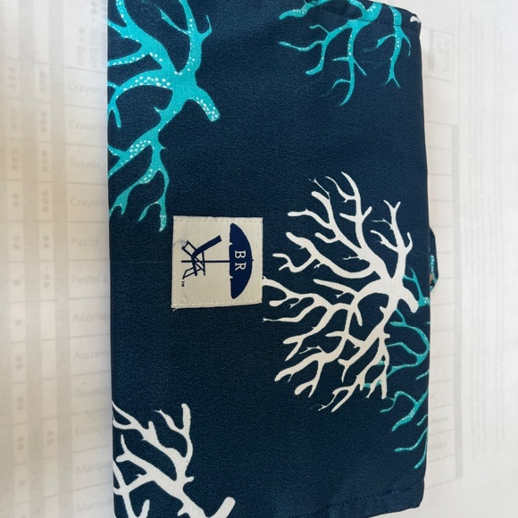 Bohicket Road Navy Coral Threefold Happiness Bag - Picture 8 of 11